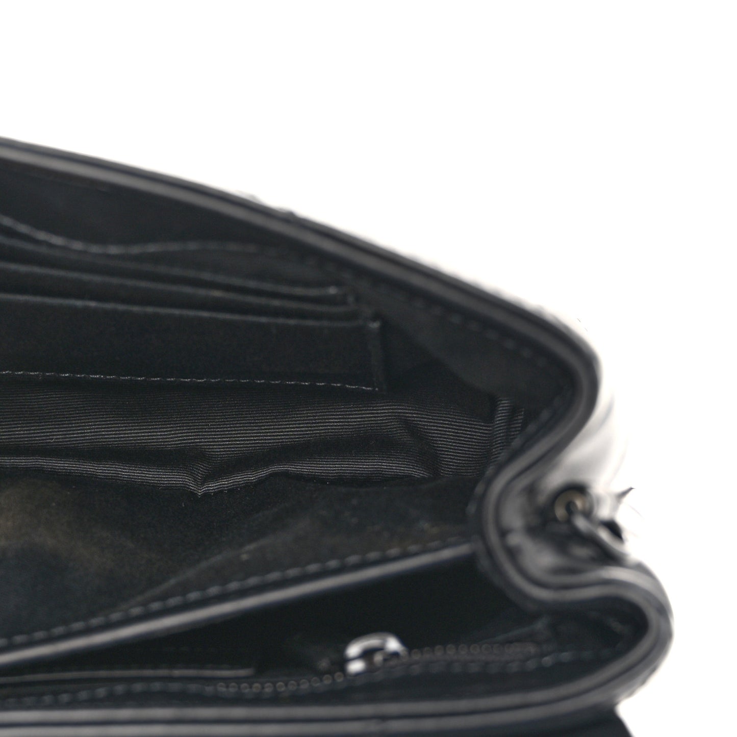 Calfskin Y Quilted Monogram Monochrome Toy Loulou Crossbody Bag Black