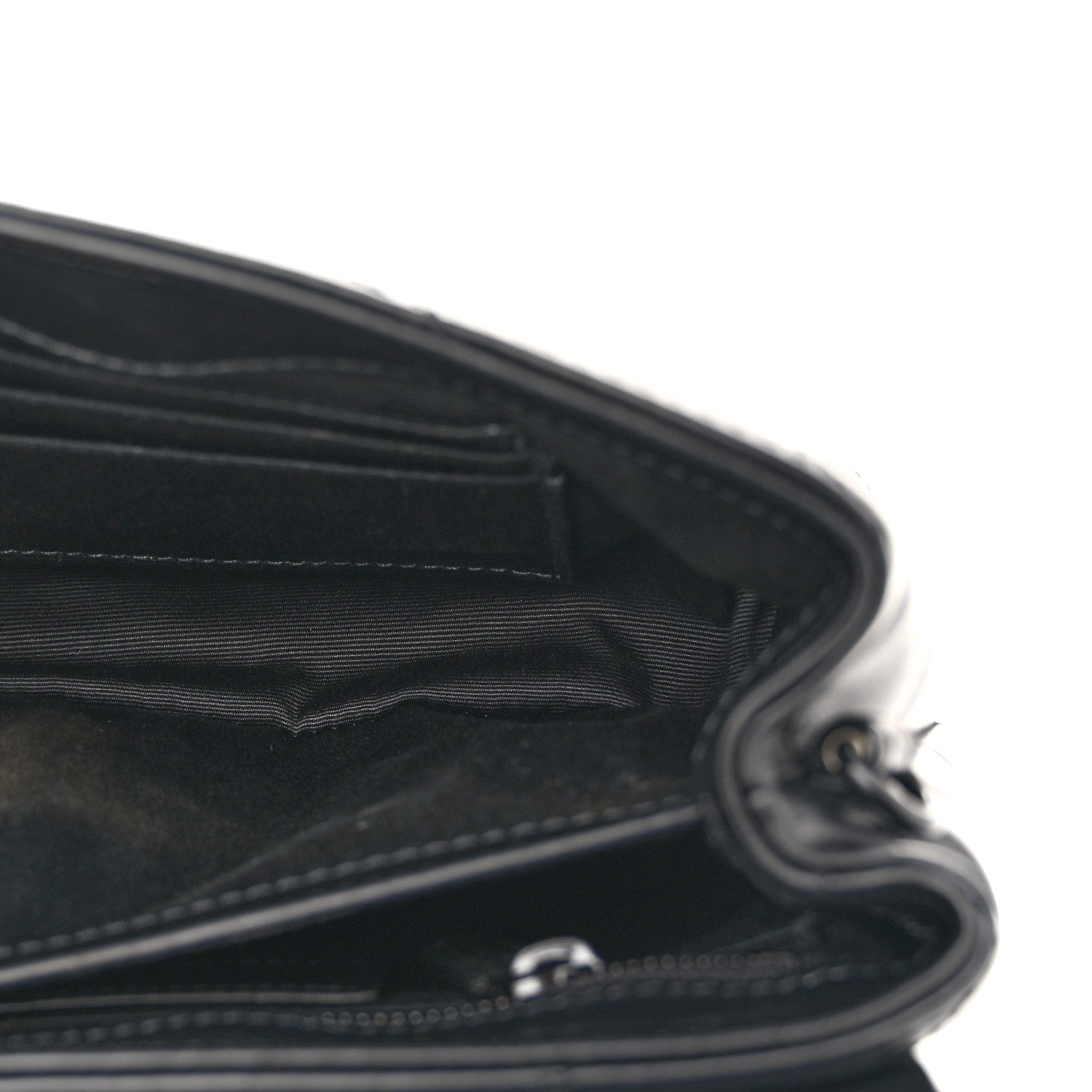 Saint Laurent Calfskin Y Quilted Monogram Monochrome Toy Loulou Crossbody Bag Black 5 of 11