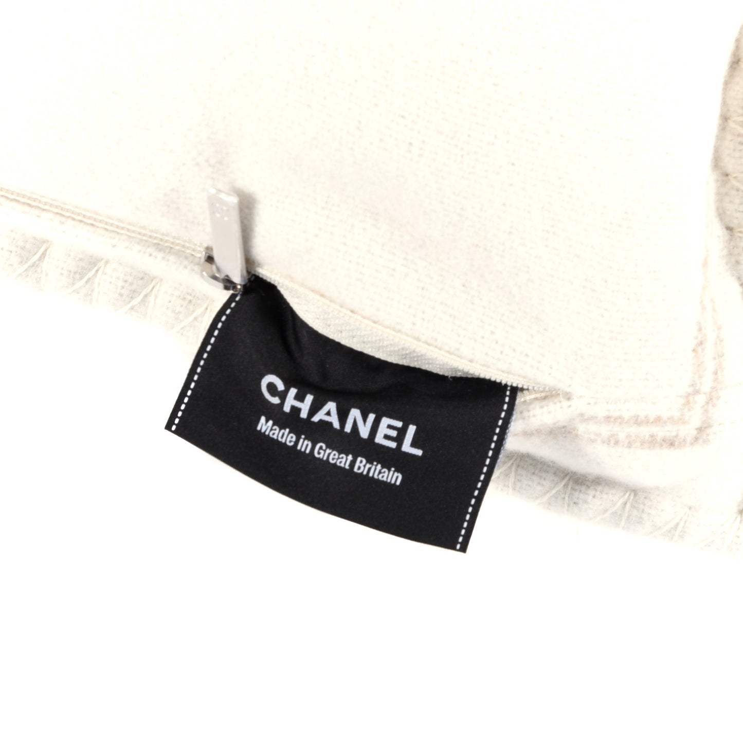 Merino Wool Cashmere CC Pillow Beige Off White