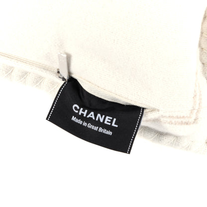 Chanel Merino Wool Cashmere CC Pillow Beige Off White 3 of 3