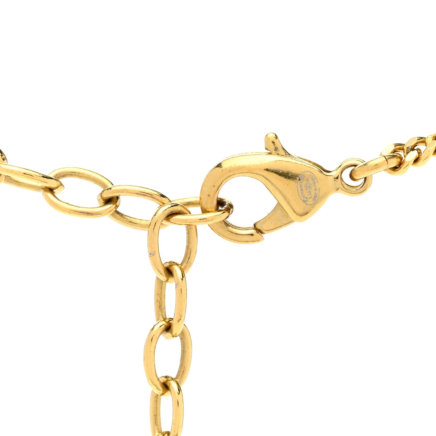 Metal CC Chain Pendant Necklace Gold
