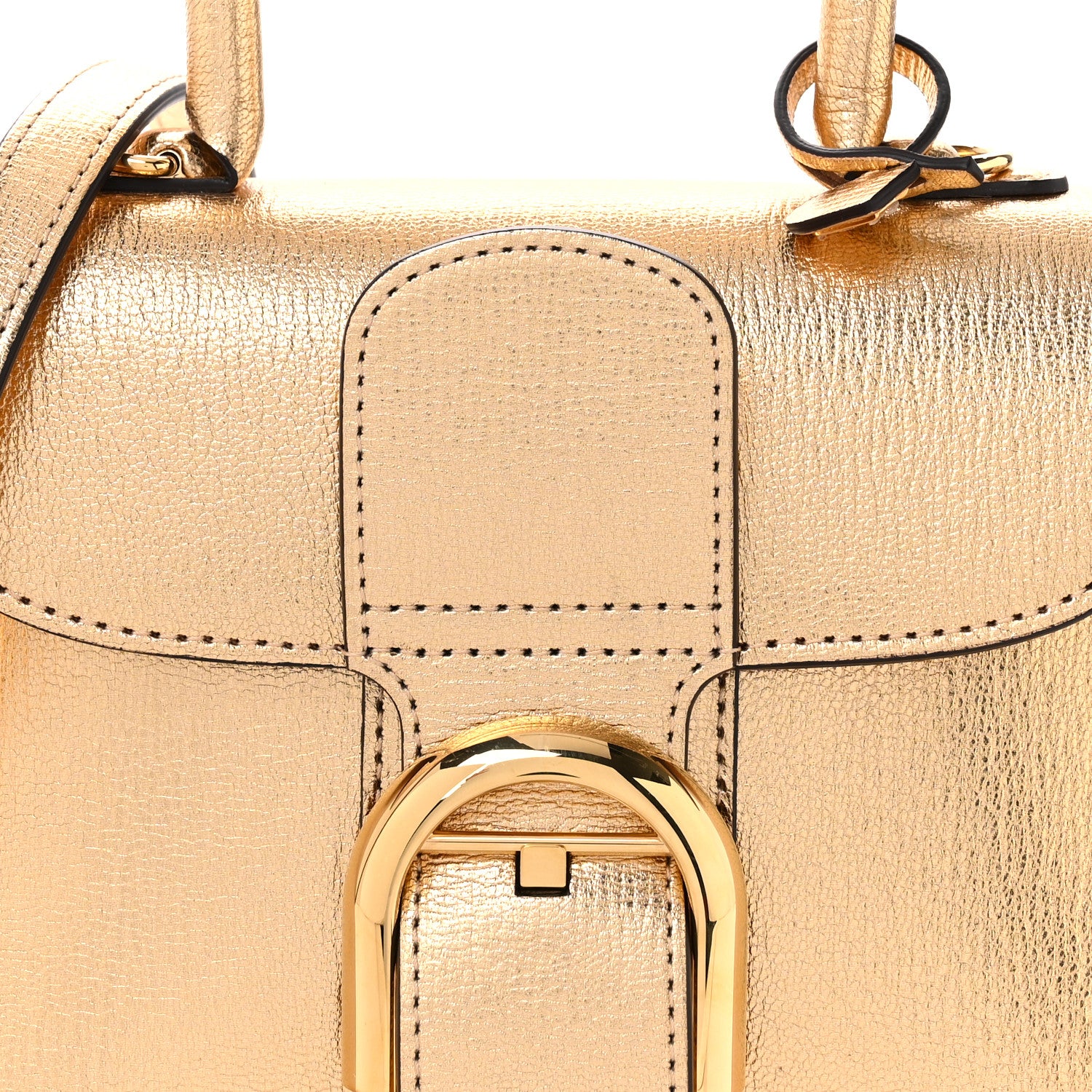 Delvaux Metallic Goatskin Mini Brillant Satchel  Gold 8 of 10