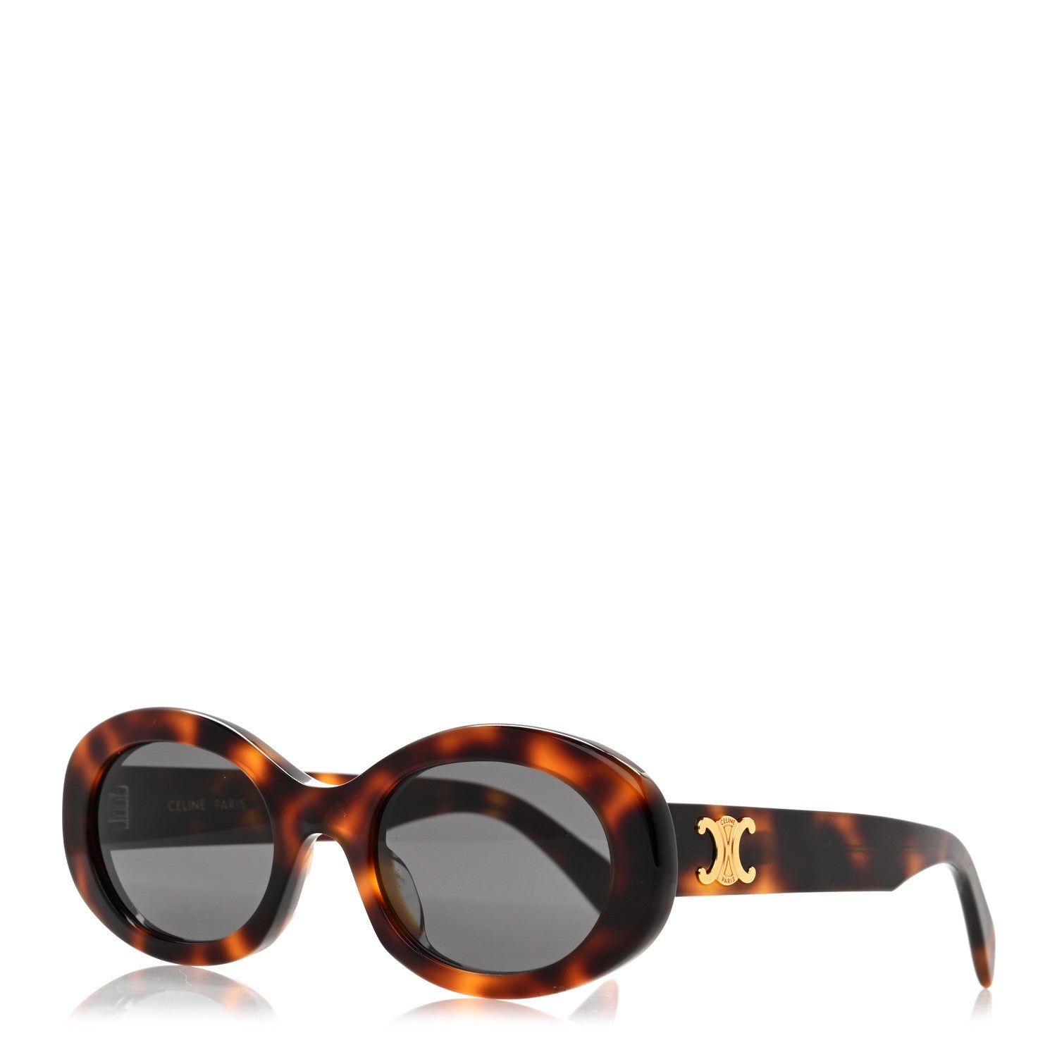 Celine Acetate Triomphe 01 Sunglasses CL 40194U Tortoise 1 of 7
