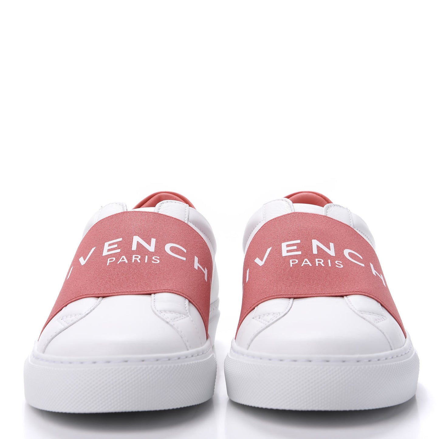 Calfskin Band Logo Womens Urban Street Sneakers 36 White Red
