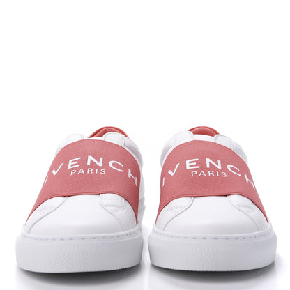 Givenchy Calfskin Band Logo Womens Urban Street Sneakers 36 White Red 2 of 11
