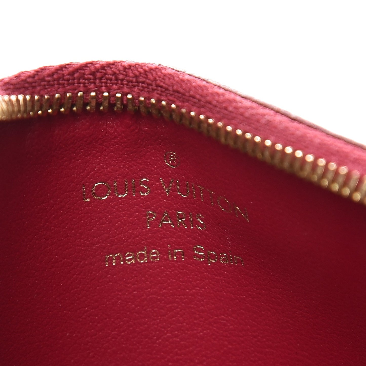 Monogram Zipped Card Holder Fuchsia