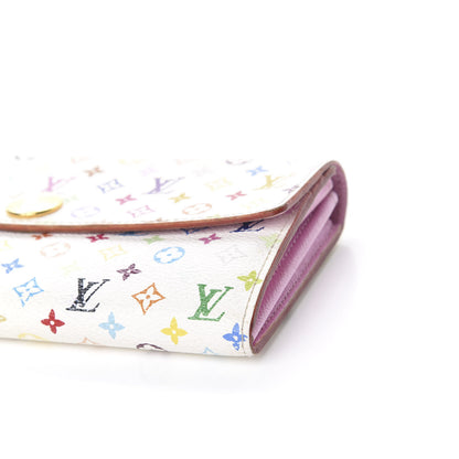 Louis Vuitton Monogram Multicolor Sarah Wallet White Litchi 7 of 13