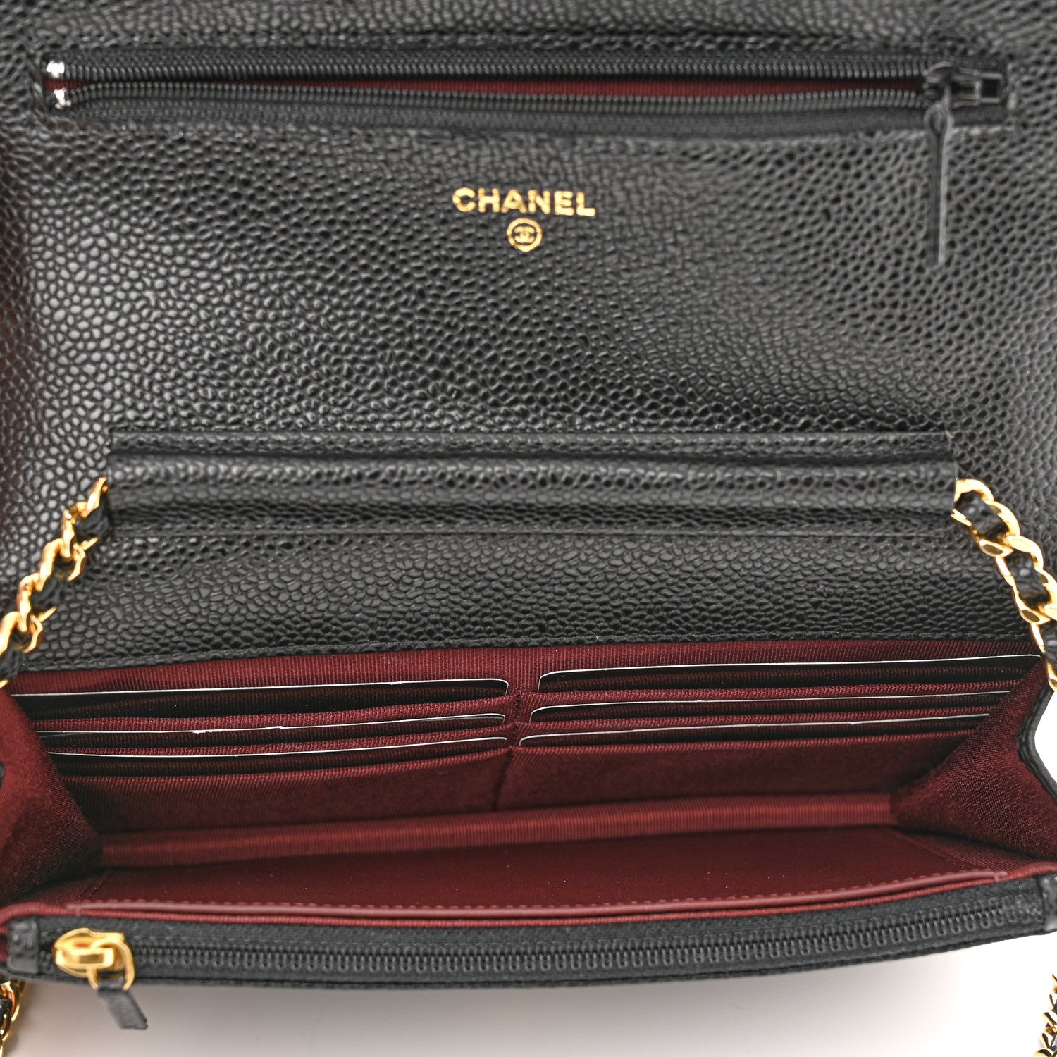 Chanel Caviar Quilted Wallet On Chain WOC Black 5 of 12