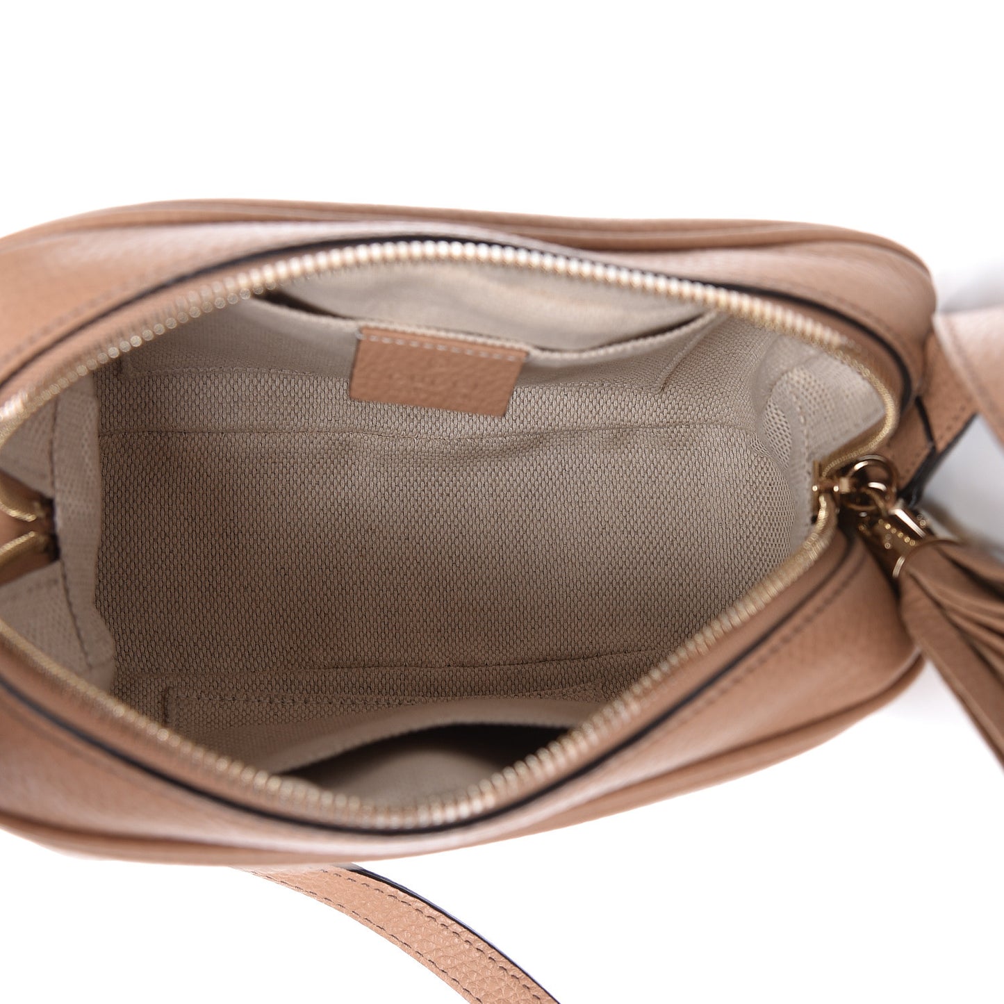 Pebbled Calfskin Small Soho Disco Bag Camelia