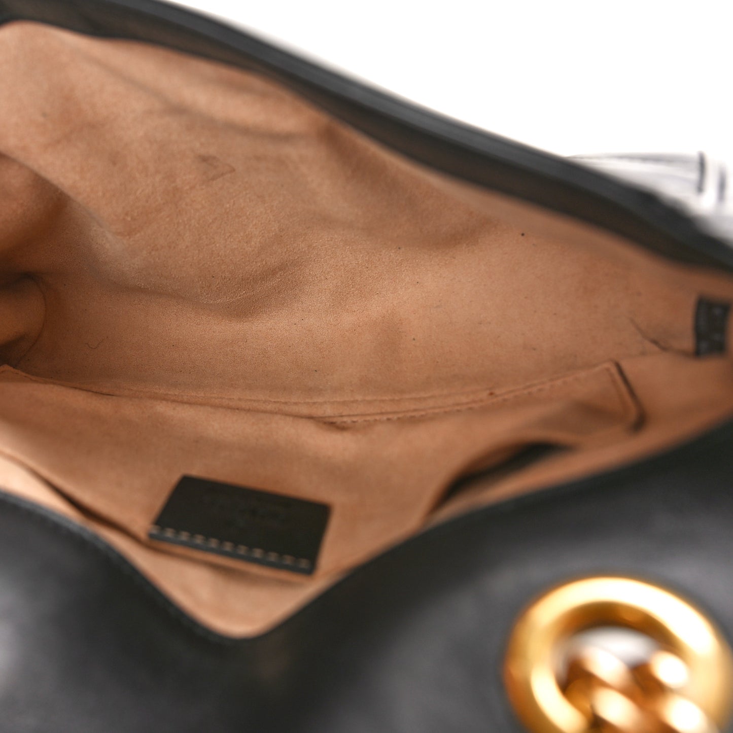 Calfskin Matelasse Mini GG Marmont Shoulder Bag Black