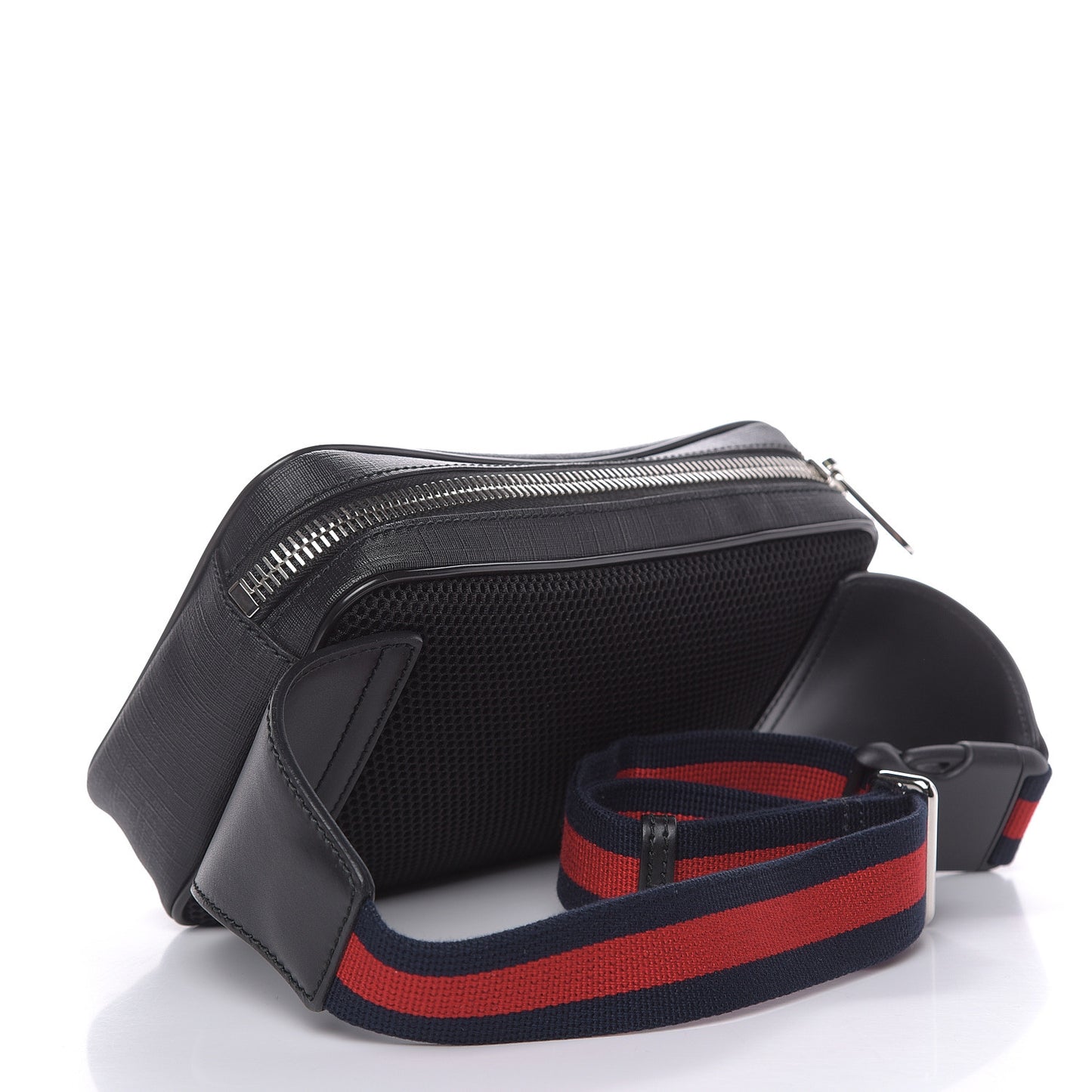 Soft GG Supreme Monogram Web Belt Bag Black Grey