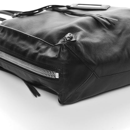 Balenciaga Calfskin Papier Ledger Zip Around Tote Black 8 of 9
