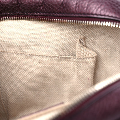 Gucci Metallic Pebbled Calfskin Small Soho Disco Bag Burgundy 12 of 17