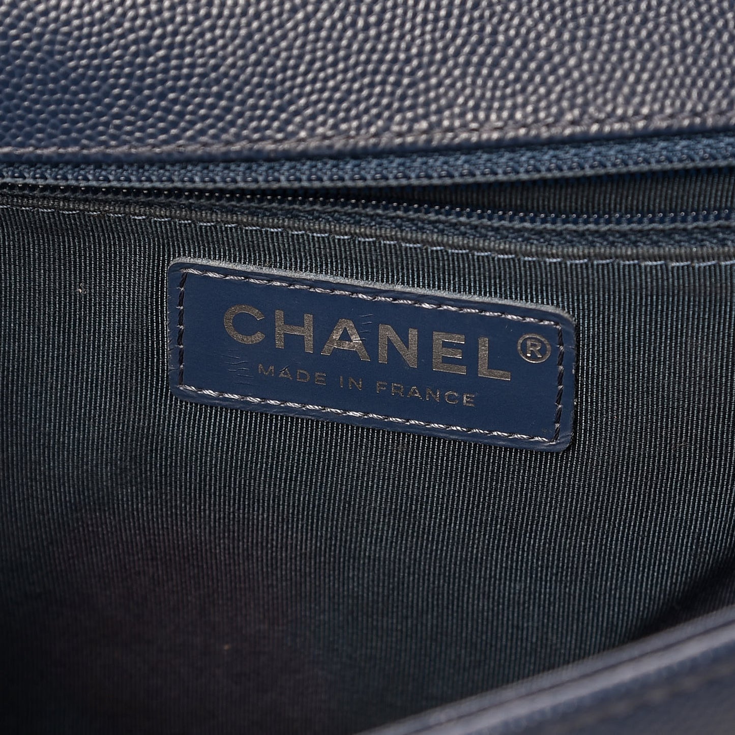 Caviar Quilted New Medium Boy Flap Dark Navy Blue