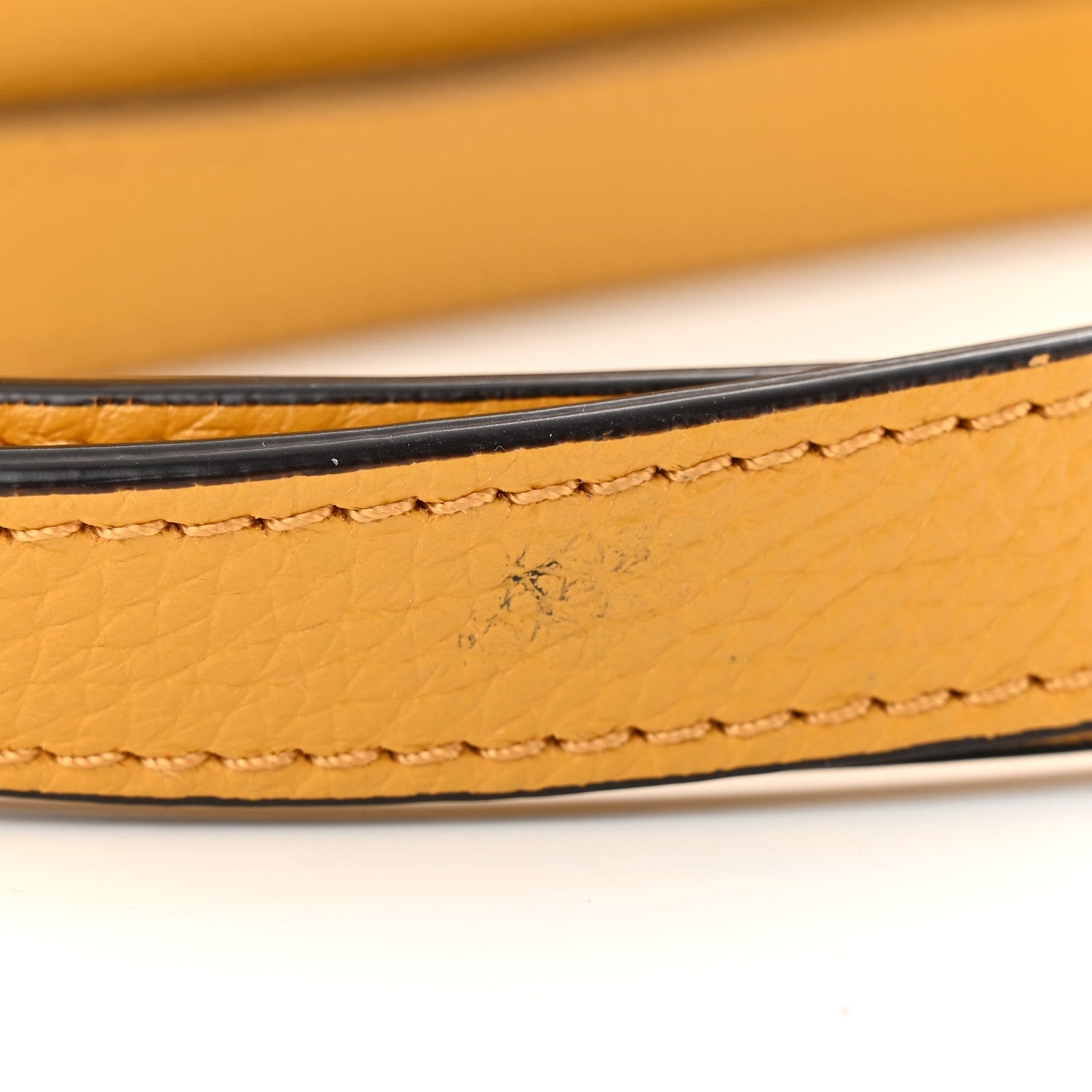 Celine Drummed Calfskin Nano Luggage Ocre 12 of 14