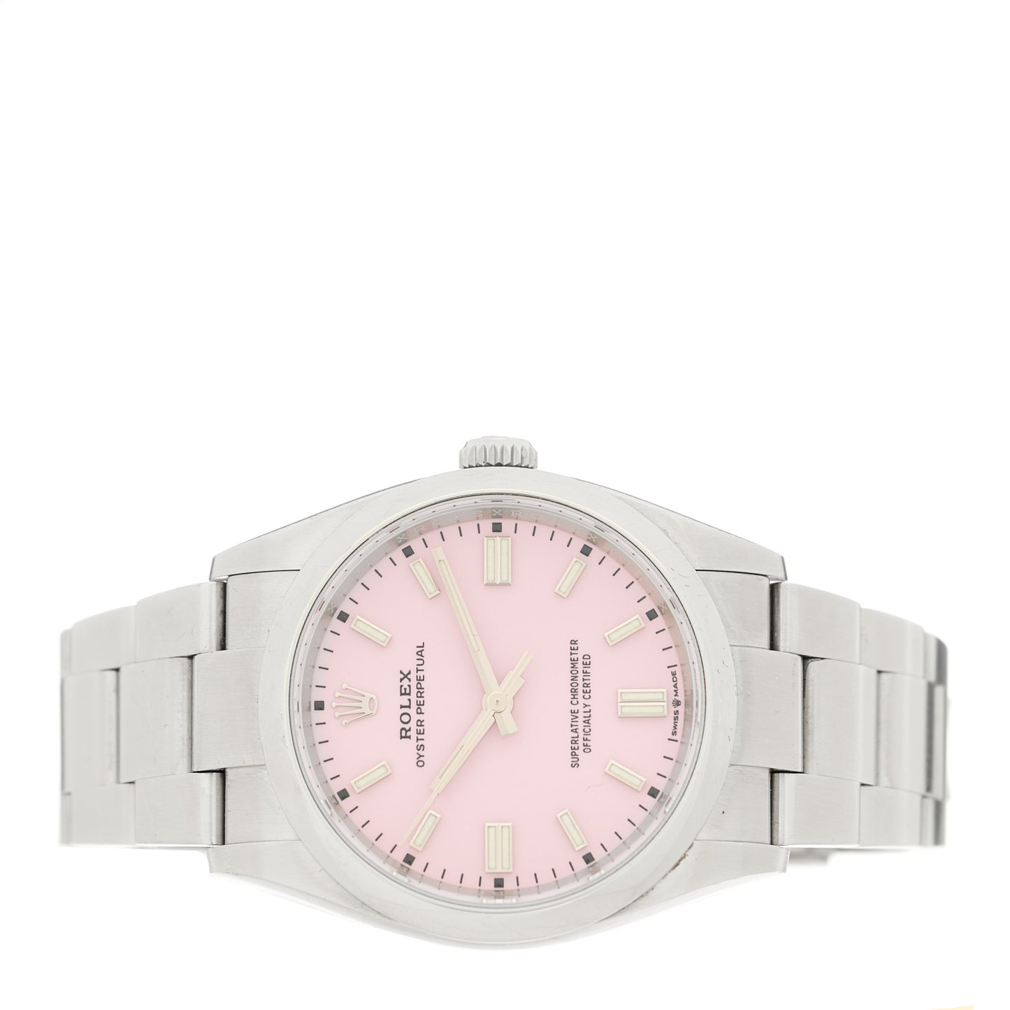 Stainless Steel 36mm Oyster Perpetual Watch Candy Pink 126000