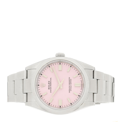 Rolex Stainless Steel 36mm Oyster Perpetual Watch Candy Pink 126000 2 of 5