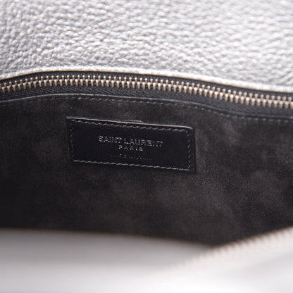 Saint Laurent Metallic Calfskin Small Sac De Jour Silver 6 of 9