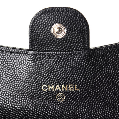 Chanel Caviar Quilted Flap Card Holder On Chain Black 6 of 9