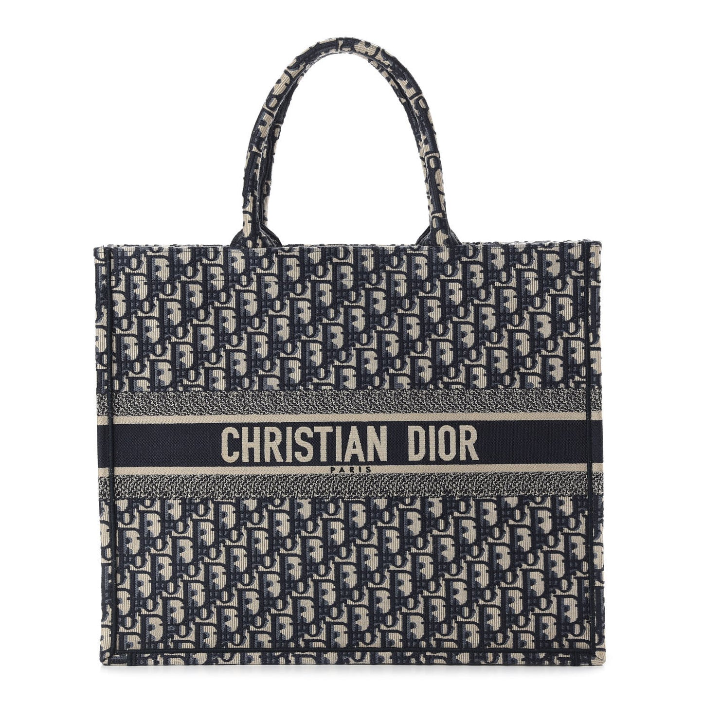 Oblique Book Tote Blue Multicolor