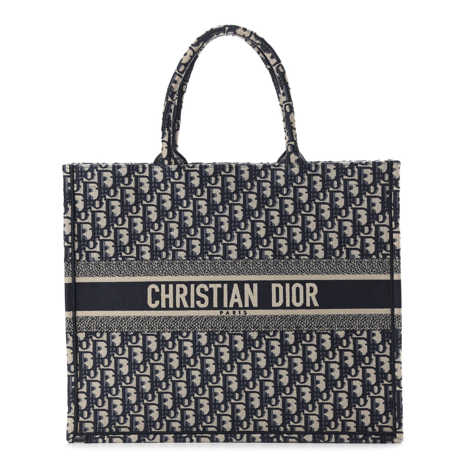 Christian Dior Oblique Book Tote Blue Multicolor 1 of 9