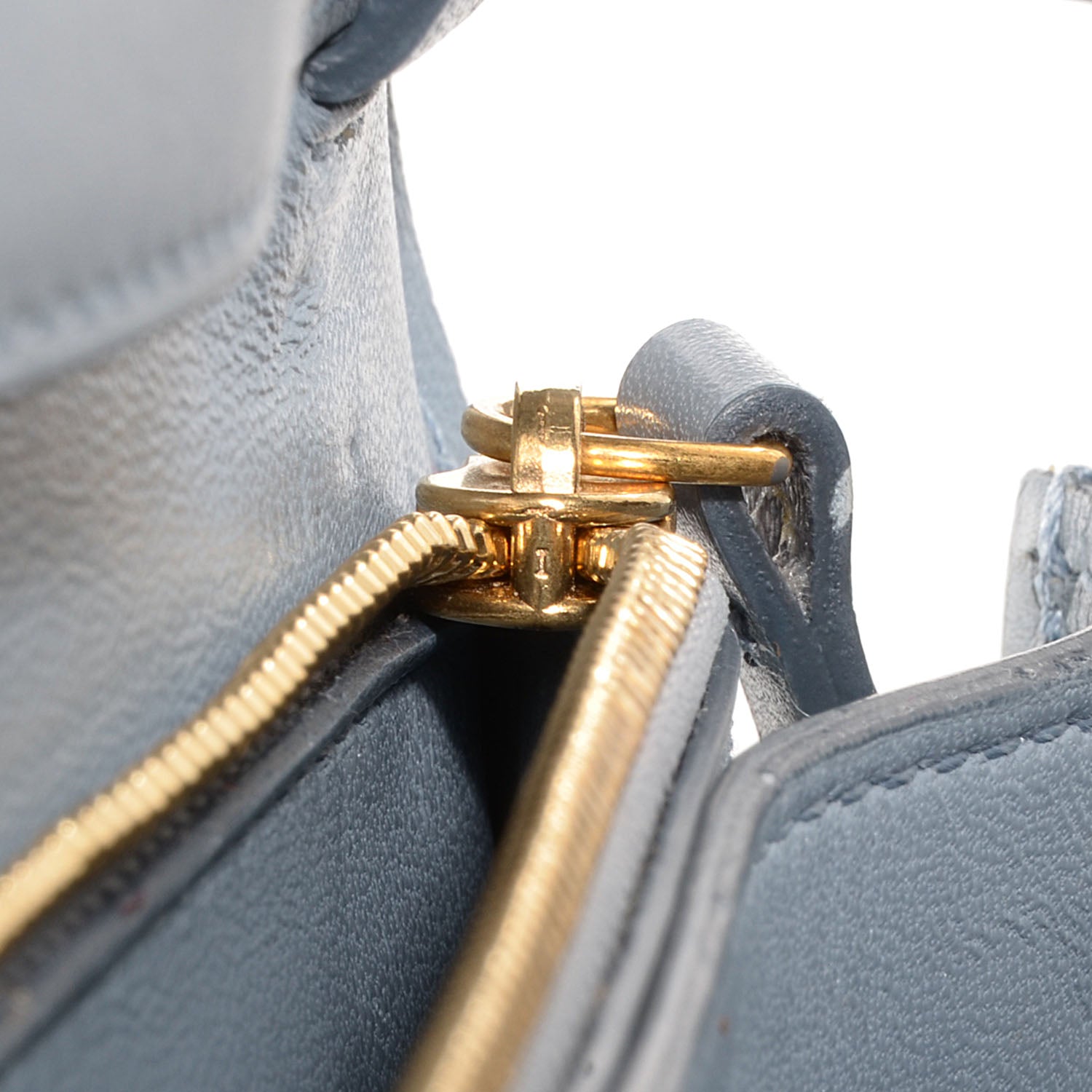 Celine Smooth Calfskin Medium Classic Box Flap Bag Powder Blue 9 of 10