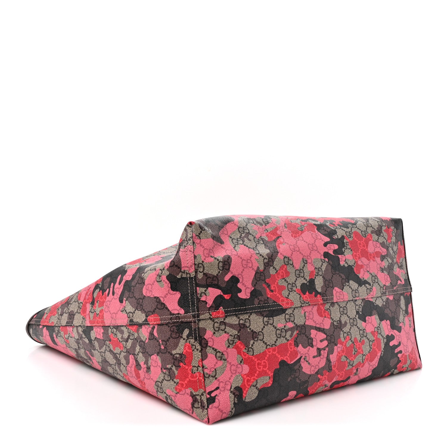 Gucci GG Supreme Monogram Camouflage Tote Pink Red 4 of 10
