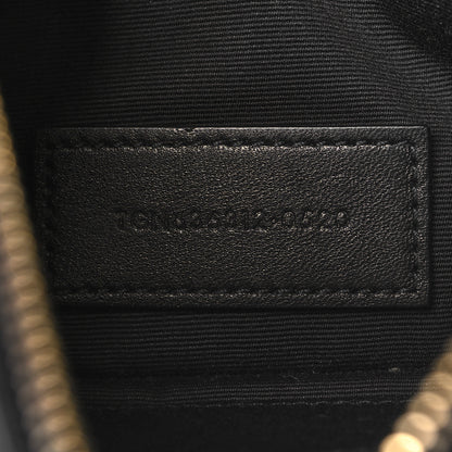 Saint Laurent Grain De Poudre Chevron Monogram Bill Pouch Black 7 of 7