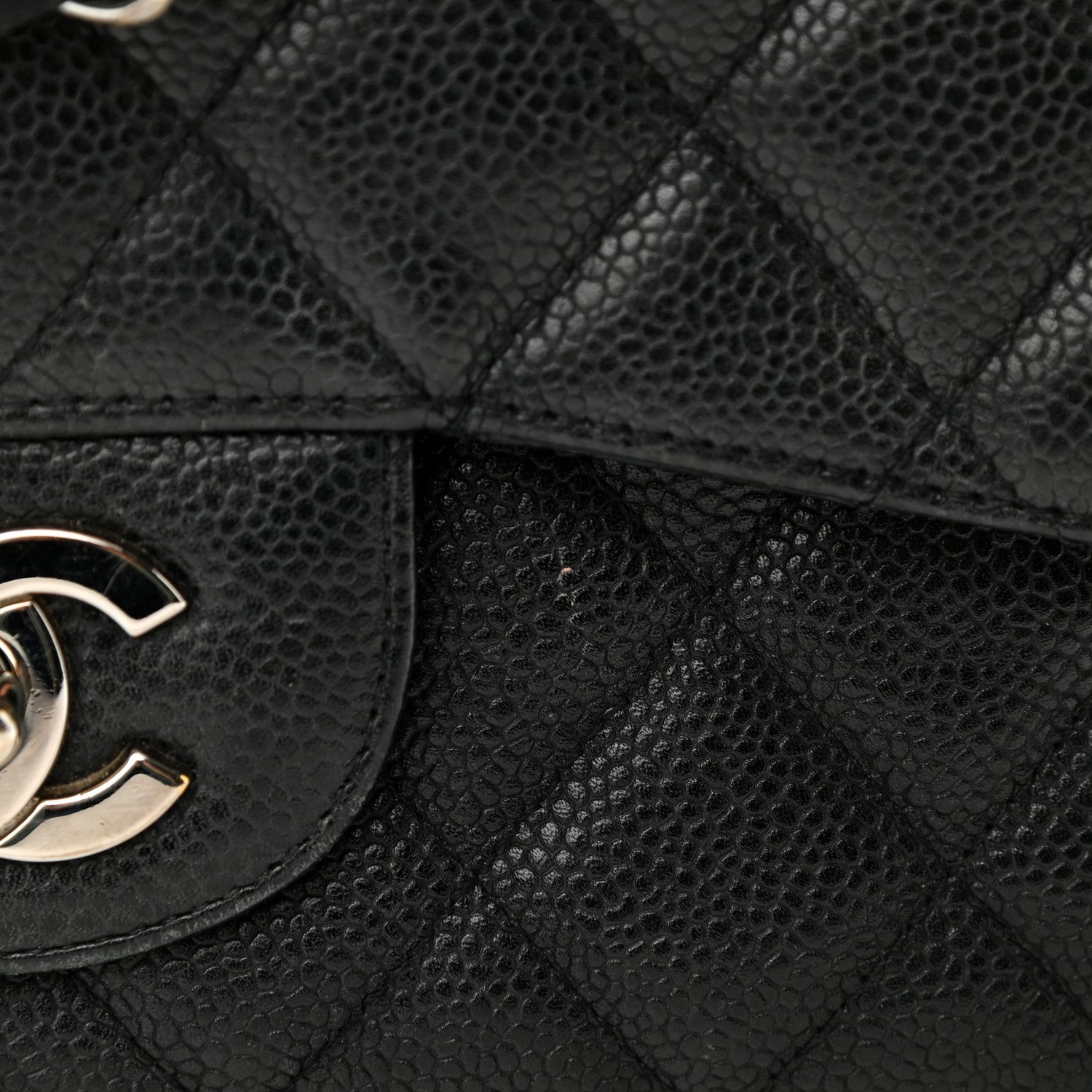 Chanel Caviar Quilted Jumbo Single Flap Black 14 of 14