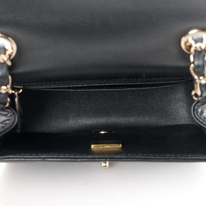 Chanel Lambskin Resin Crystal Square Quilted Mini Monacoco Flap Black 5 of 12