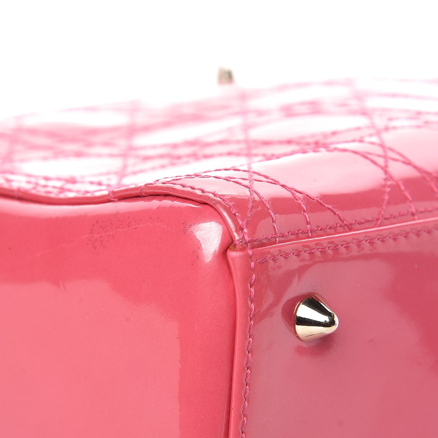 Patent Cannage Medium Lady Dior Pink