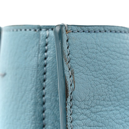 Miu Miu Goatskin Madras Shopping Tote Azzurro 17 of 17