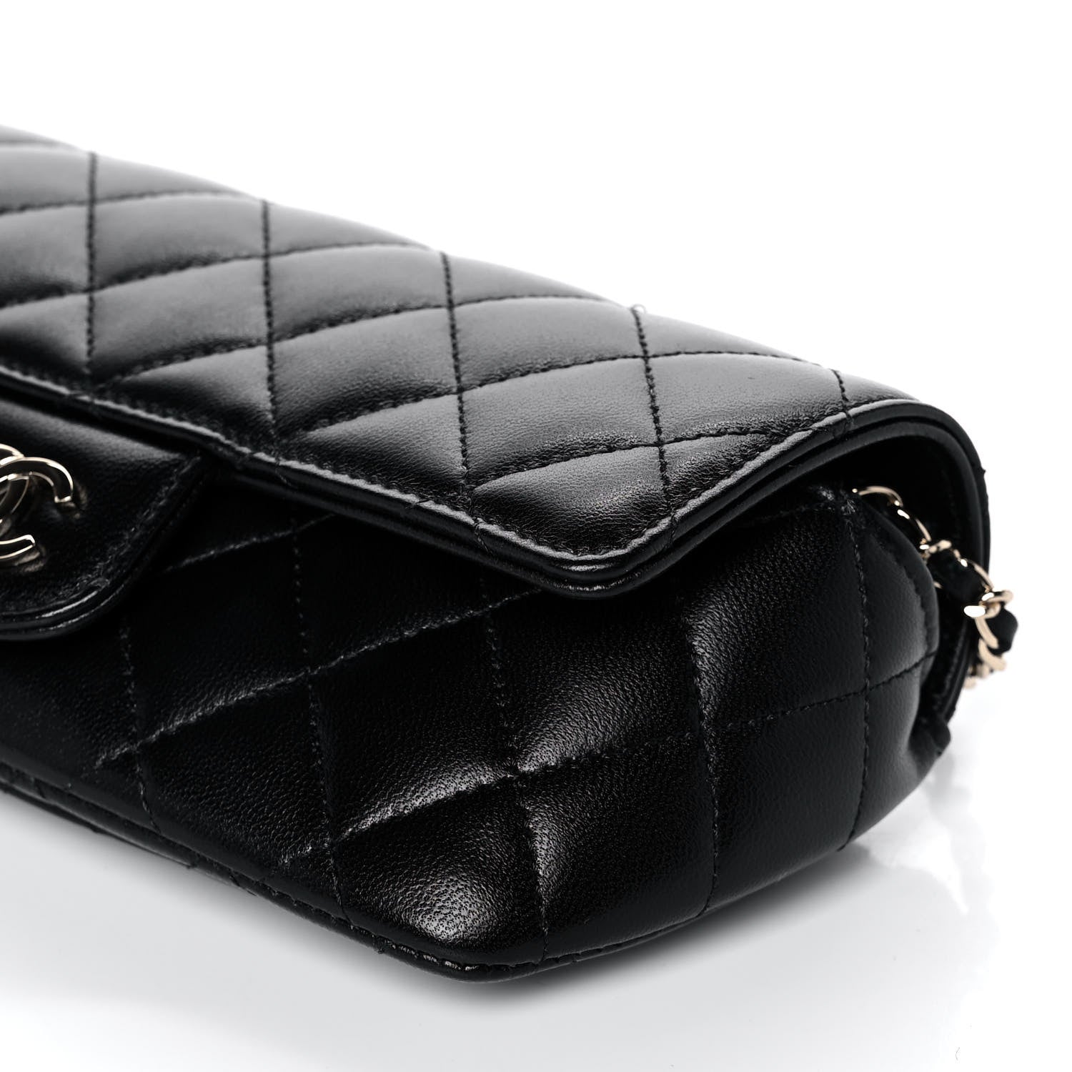 Chanel Lambskin Quilted Glasses Case With Chain Black 11 of 13