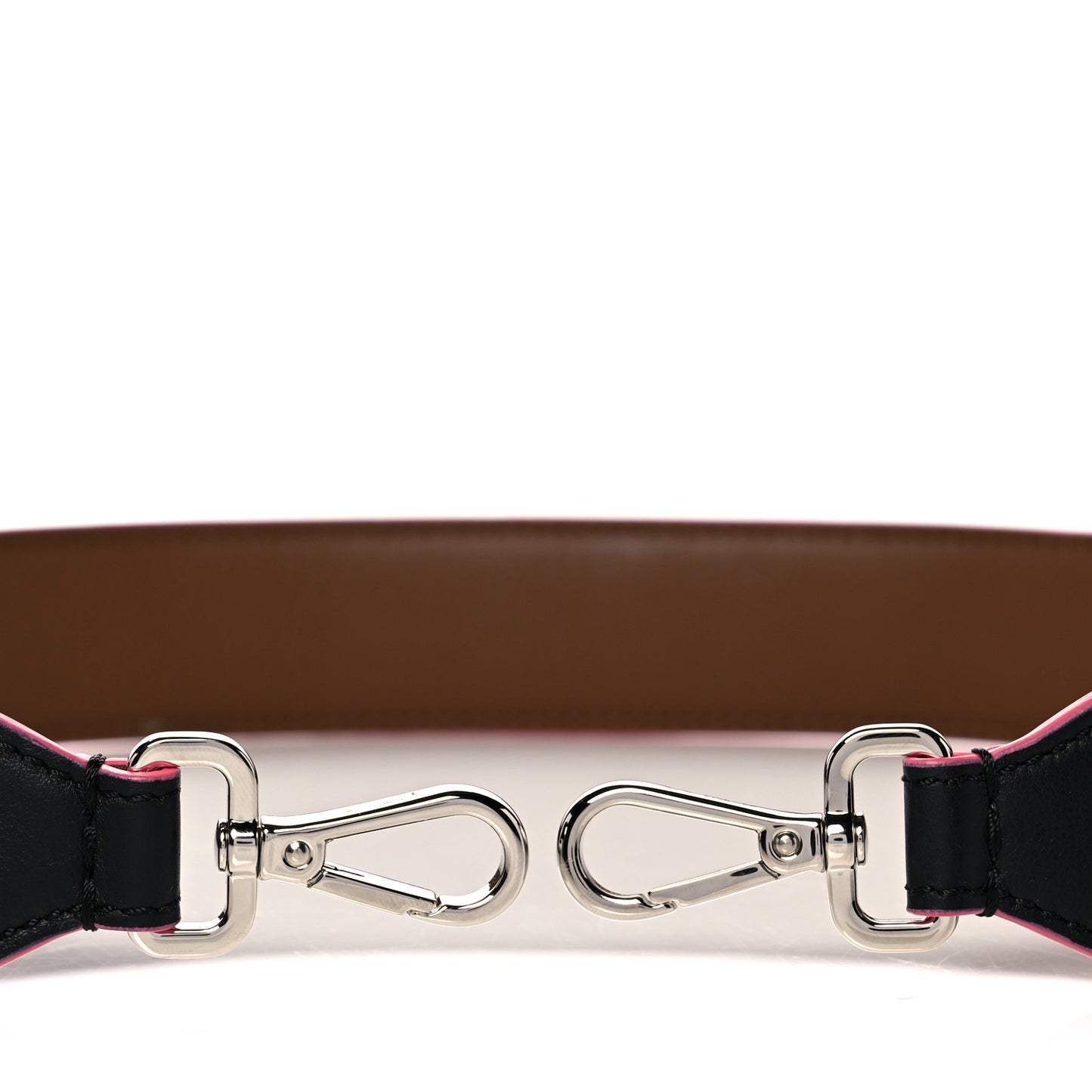 Vitello Dolce Plexiglass Bi-Color Studded Strap You Black Brownie Multicolor