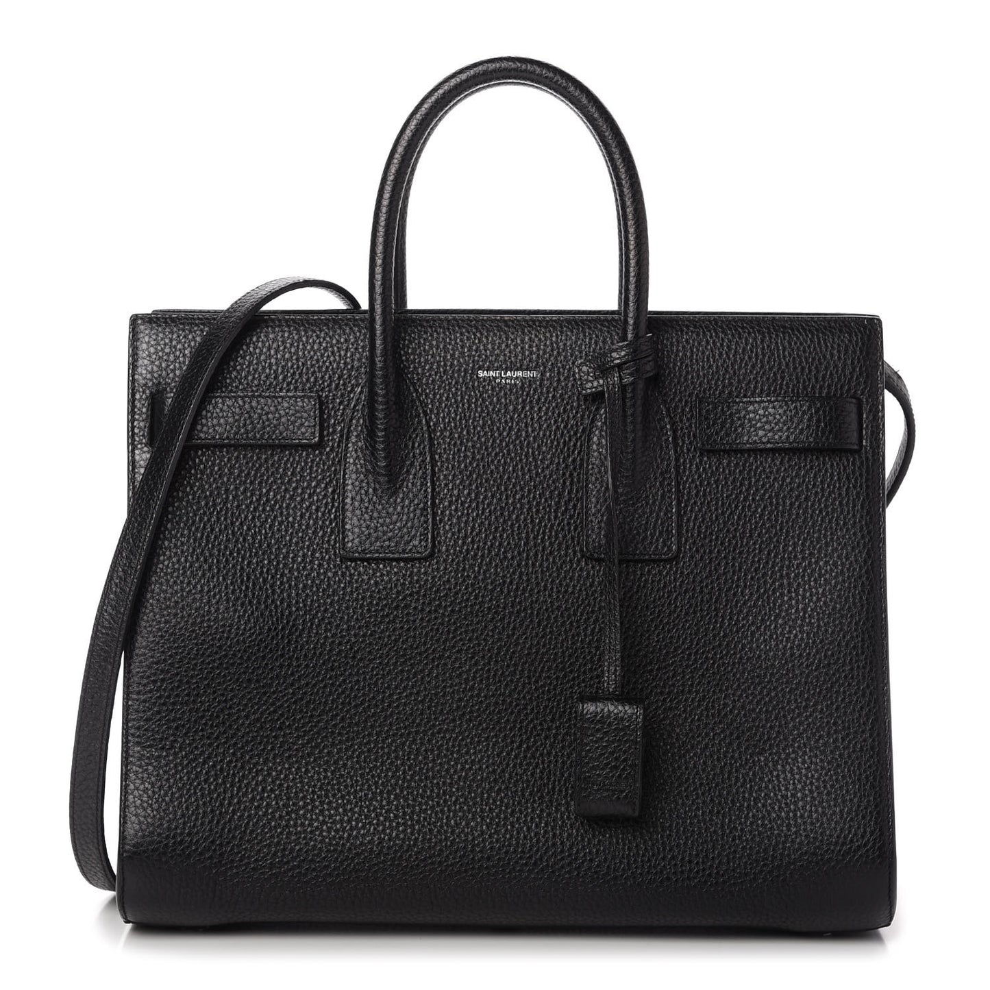 Grained Calfskin Small Sac De Jour Black