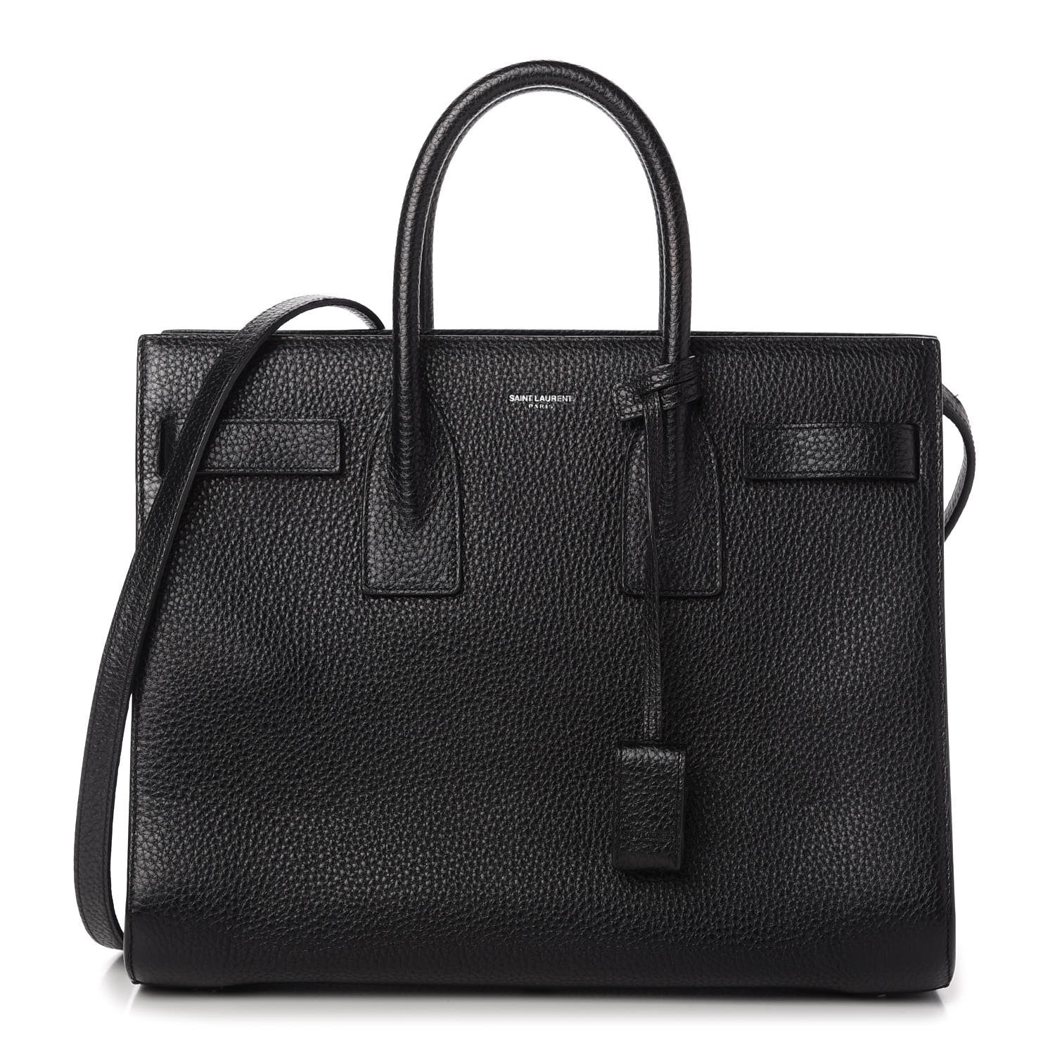 Saint Laurent Grained Calfskin Small Sac De Jour Black 1 of 12