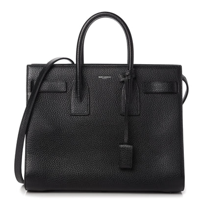 Saint Laurent Grained Calfskin Small Sac De Jour Black 1 of 12
