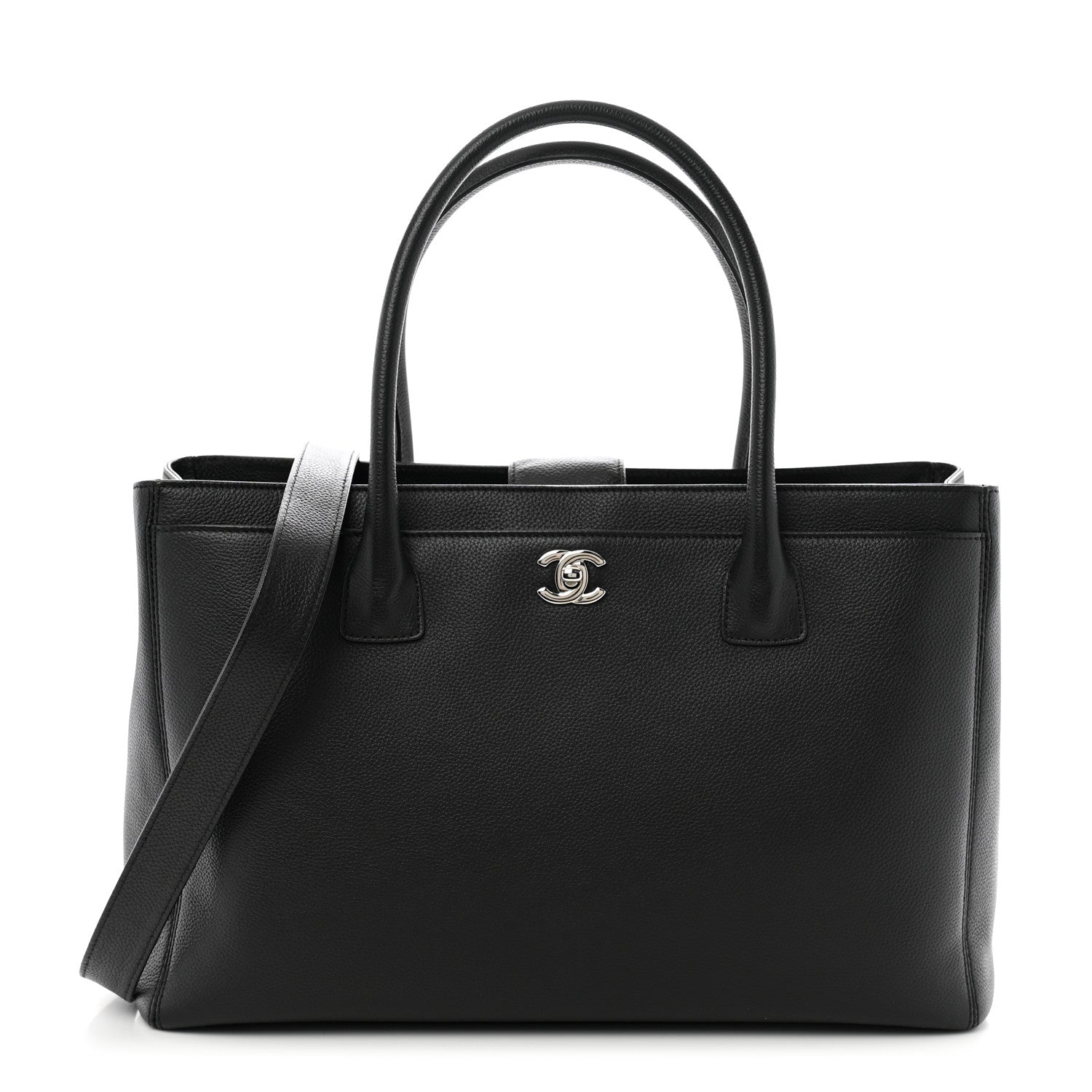 Chanel Calfskin Cerf Executive Shopper Tote Black 1 of 12