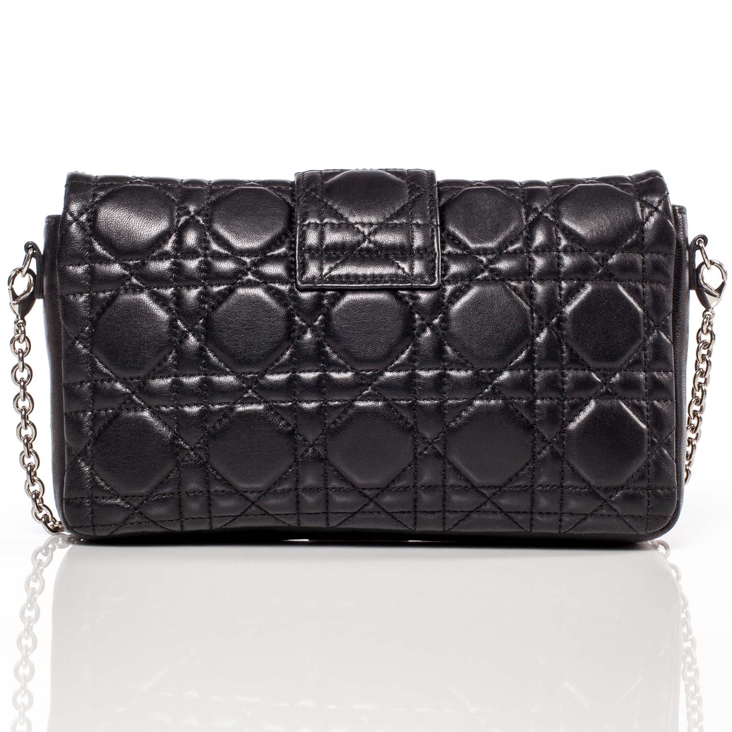 Christian Dior Lambskin Cannage New Lock Pouch Black 3 of 8