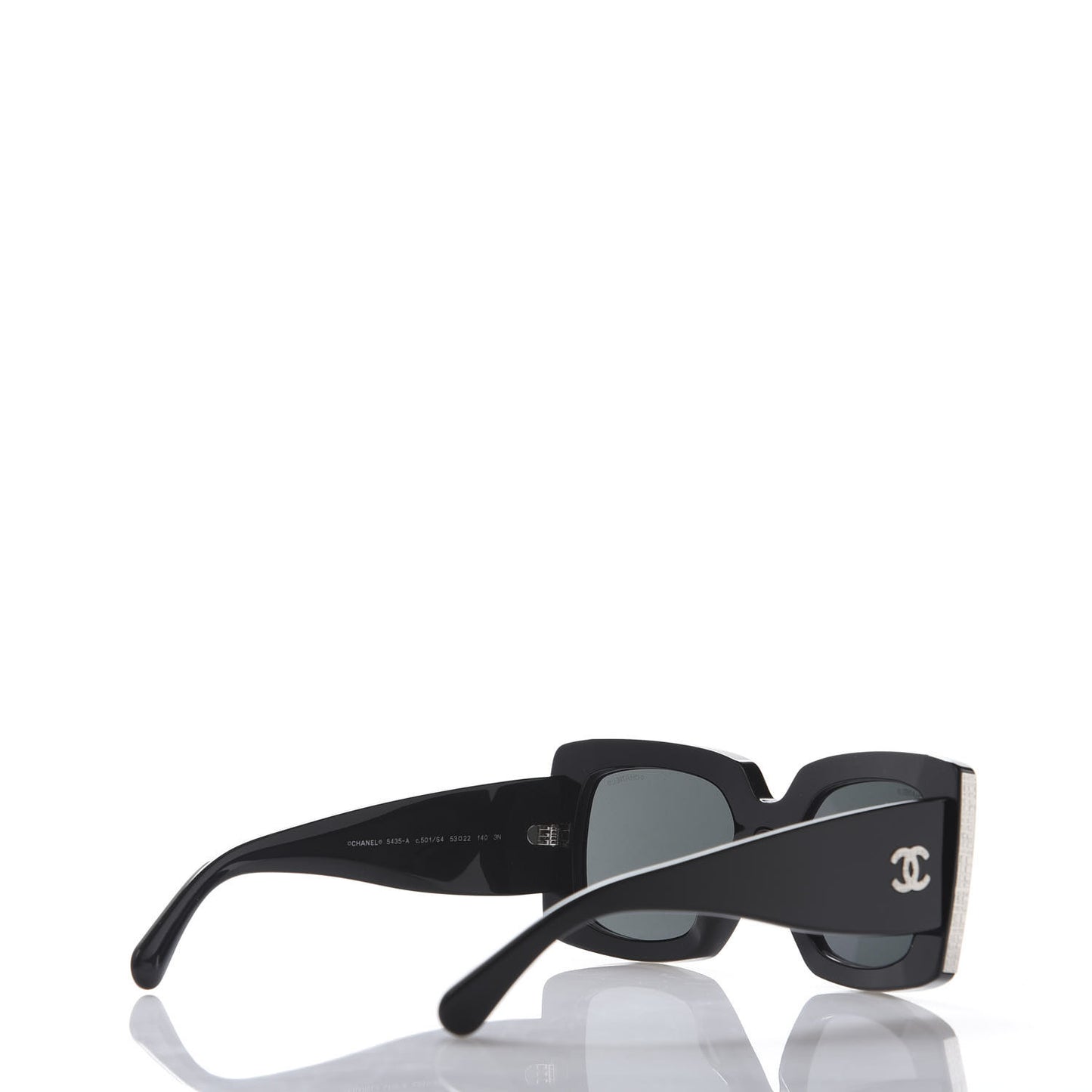 Acetate Rectangle Sunglasses 5435 Black