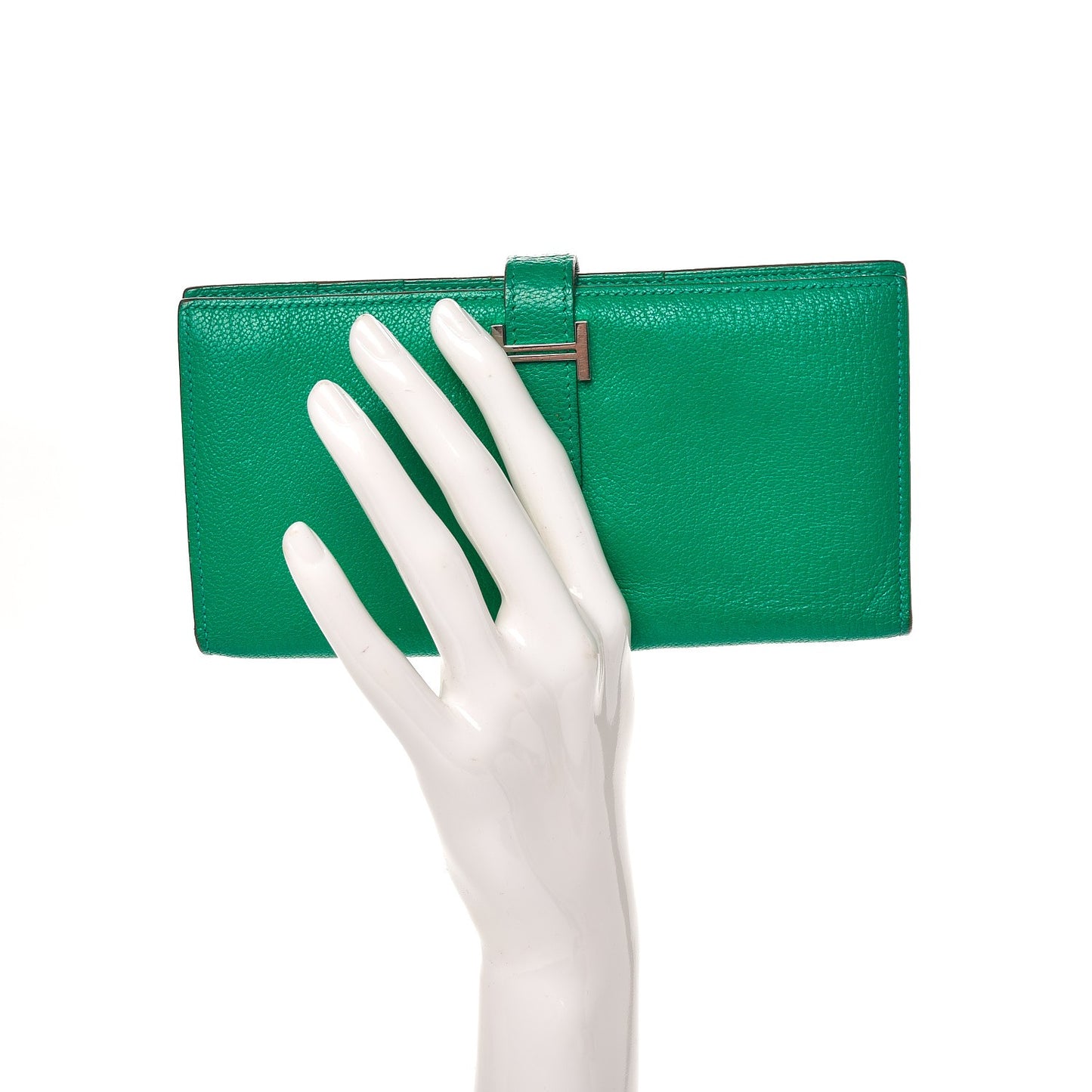 Chevre Mysore Bearn Gusset Wallet Menthe