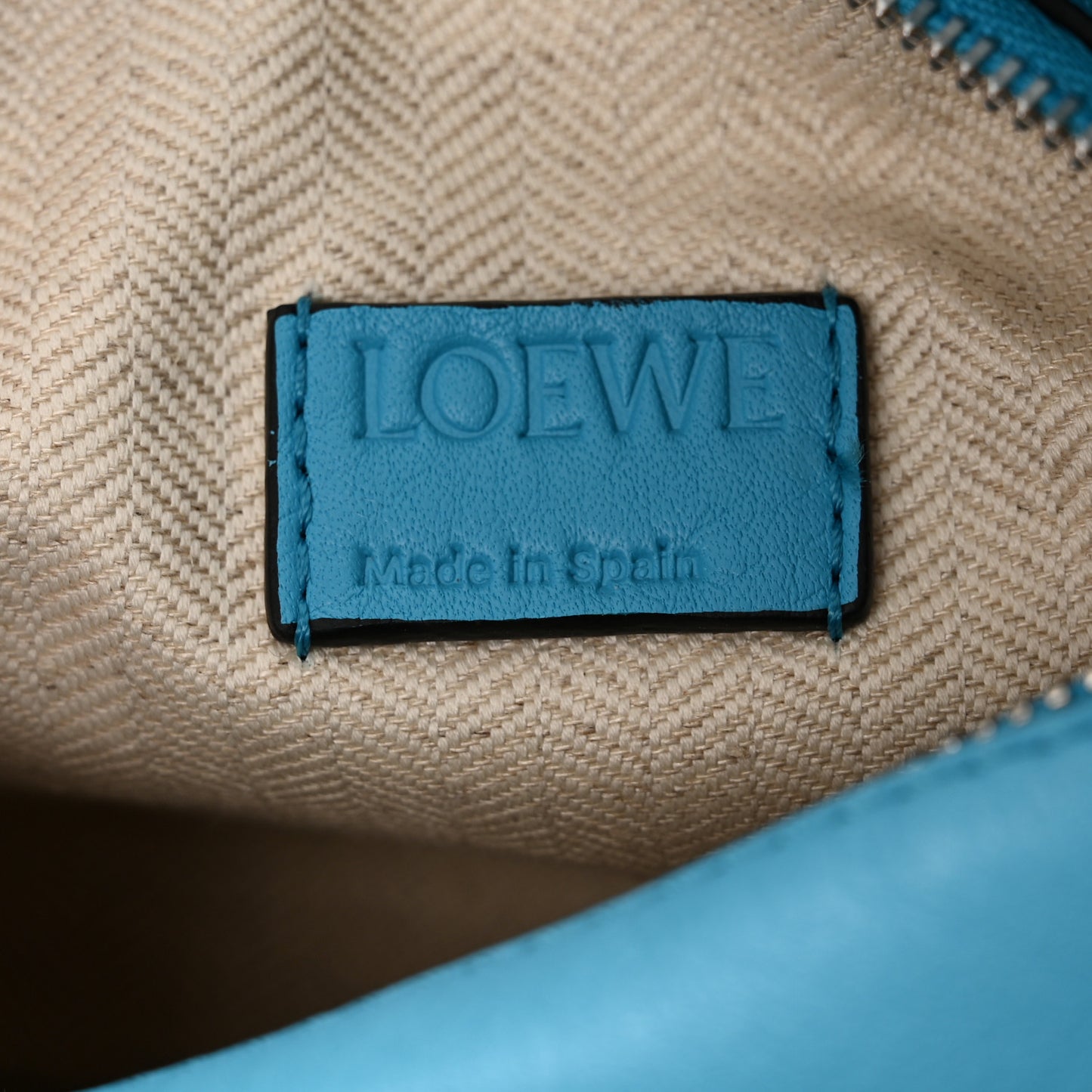 Calfskin Mini Puzzle Bumbag Cyan