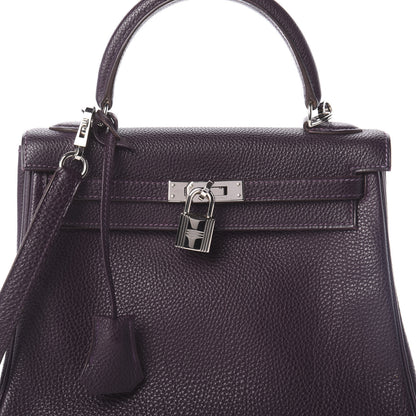 Hermes Togo Kelly Retourne 25 Raisin 6 of 18