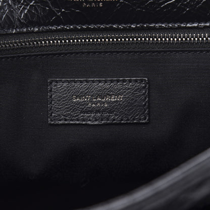 Saint Laurent Crinkled Calfskin Matelasse Monogram Large Niki Chain Satchel Black 6 of 11