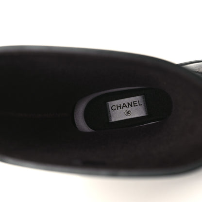 Chanel Caoutchouk CC High Boots 39 Black 6 of 7
