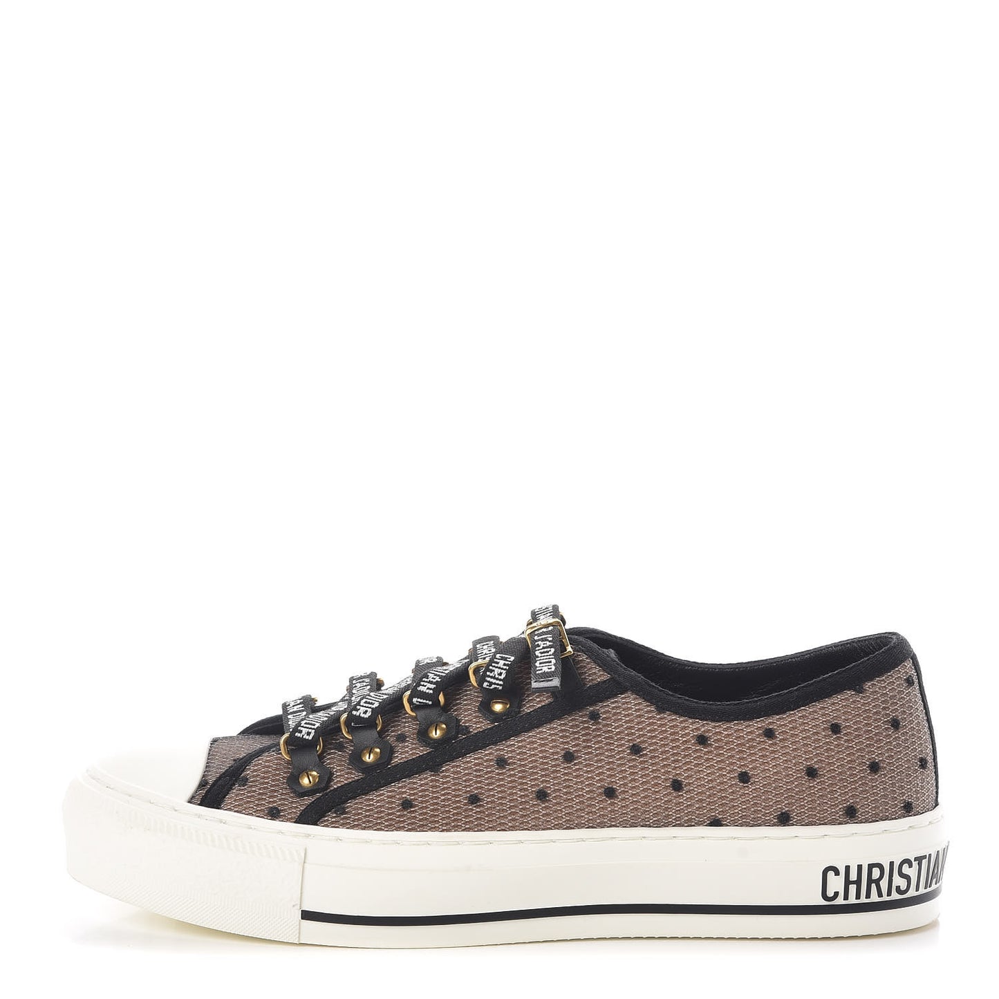 Mesh Plumetis Walk'n Dior Low Top Sneakers 38 Nude