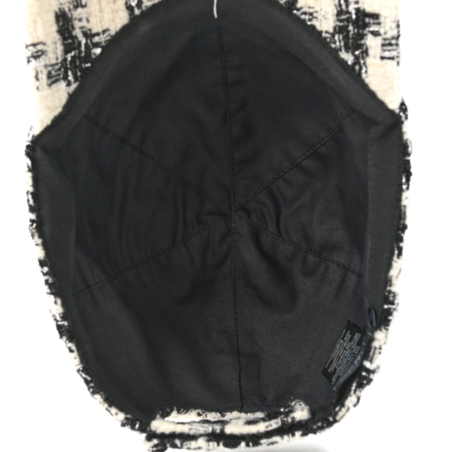 Tweed CC Cap Hat L Black White