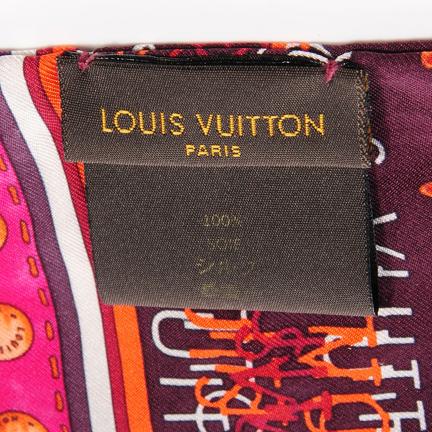 Silk Monogram Map Bandeau Plum Orient