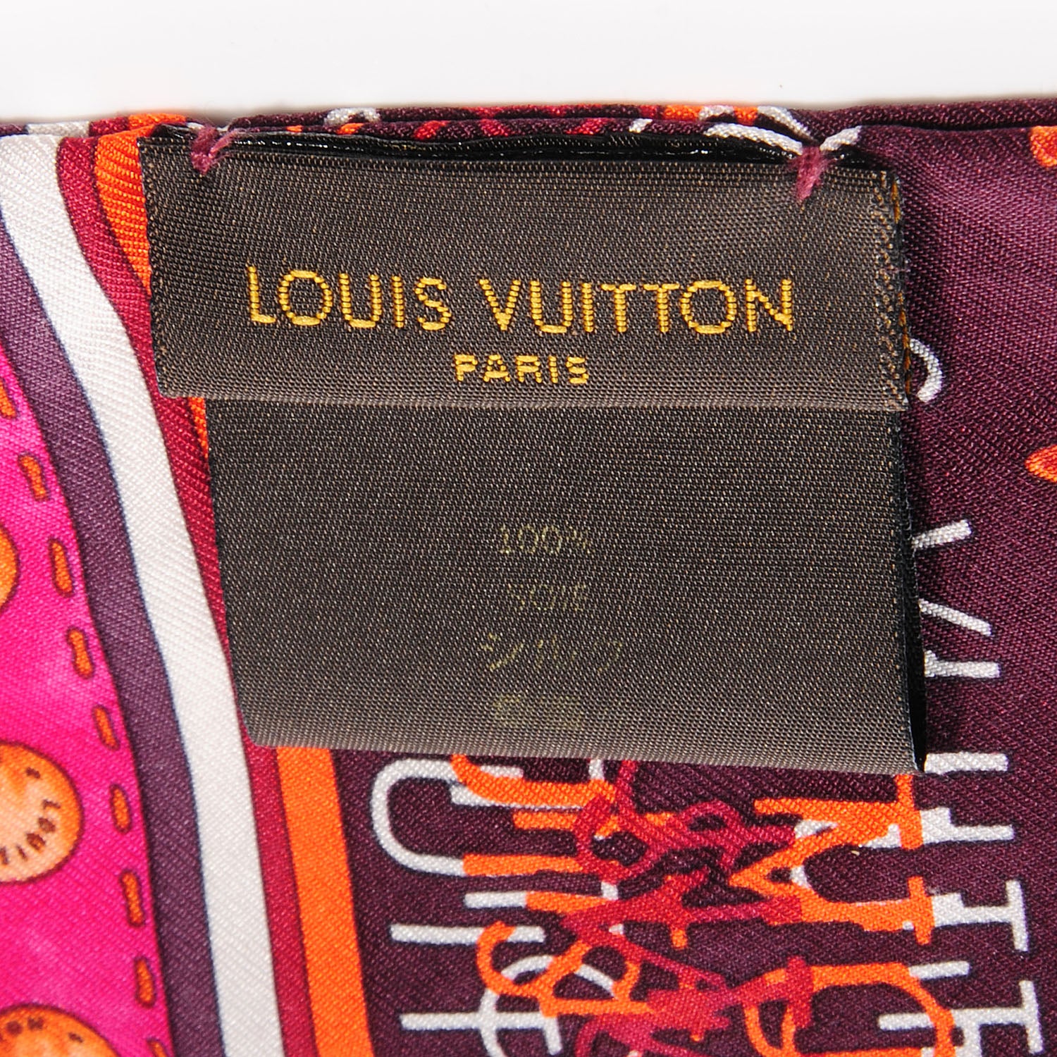 Louis Vuitton Silk Monogram Map Bandeau Plum Orient 4 of 7