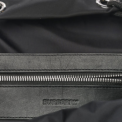 Burberry Nylon Logo Print Rocky Backpack Black 9 of 19